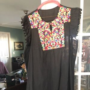 Beautiful black embroidered dress